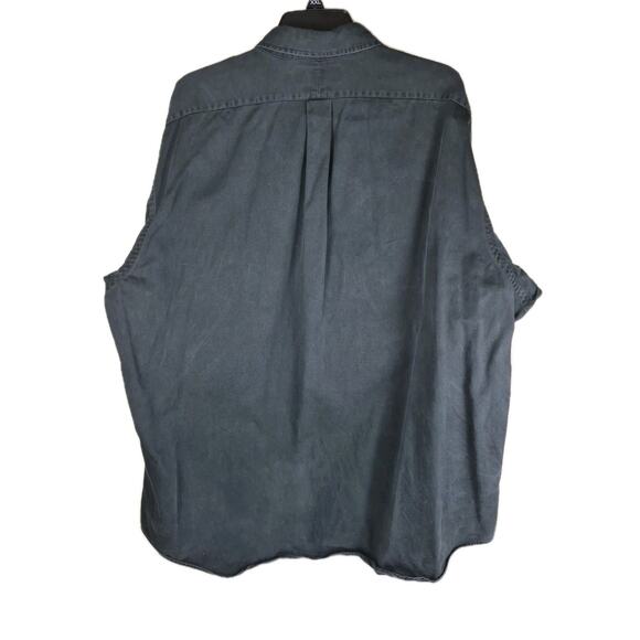 Vtg Polo Ralph Lauren Blake XXL Black Long Sleeve Shirt Red Pony Cotton - Picture 3 of 5